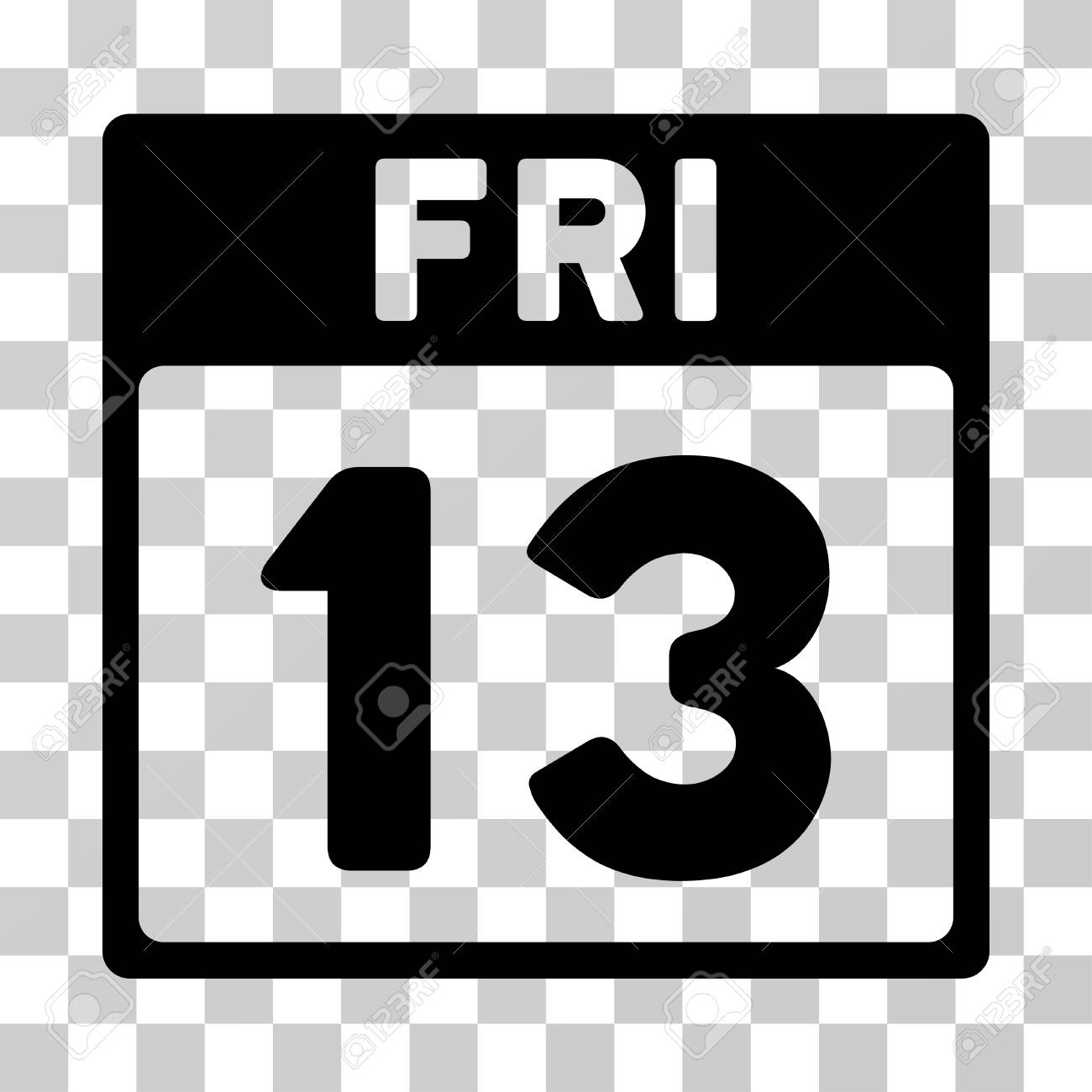 13 Friday Calendar Page Icon. Vector Illustration Style Is Flat Calendar Page Icon Vector