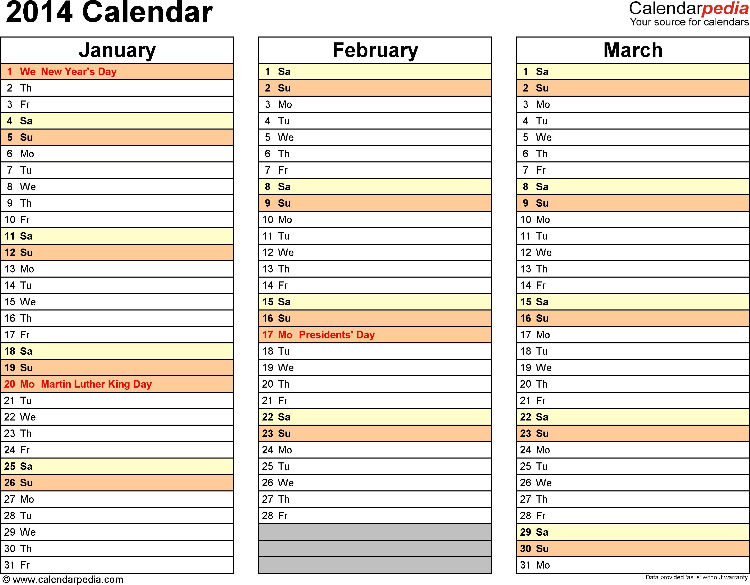 2014 Calendar - 13 Free Printable Word Calendar Templates Print 2 Calendar Months Per Page