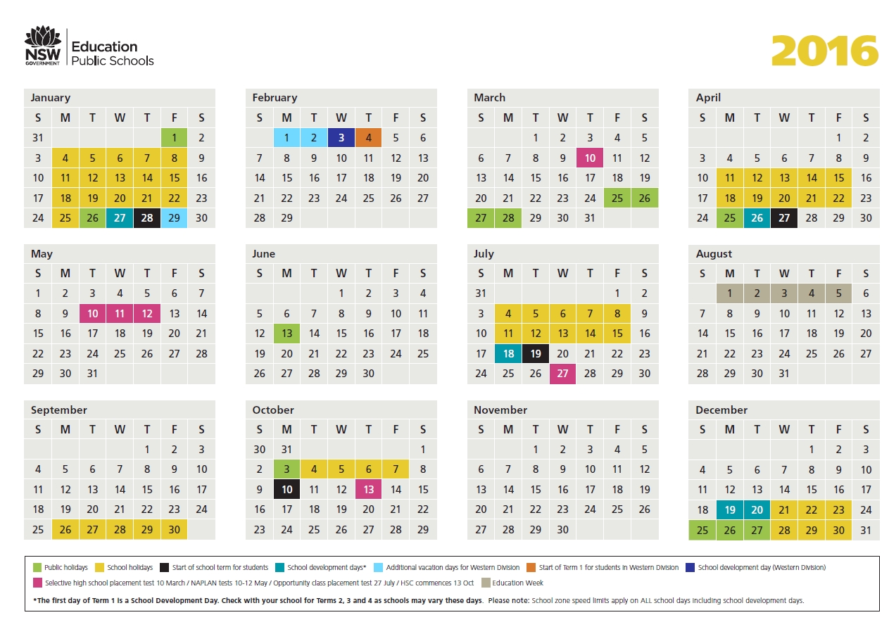 2016 School Calendar - Lake Munmorah Public School Remarkable 2020 School Calendar Nsw