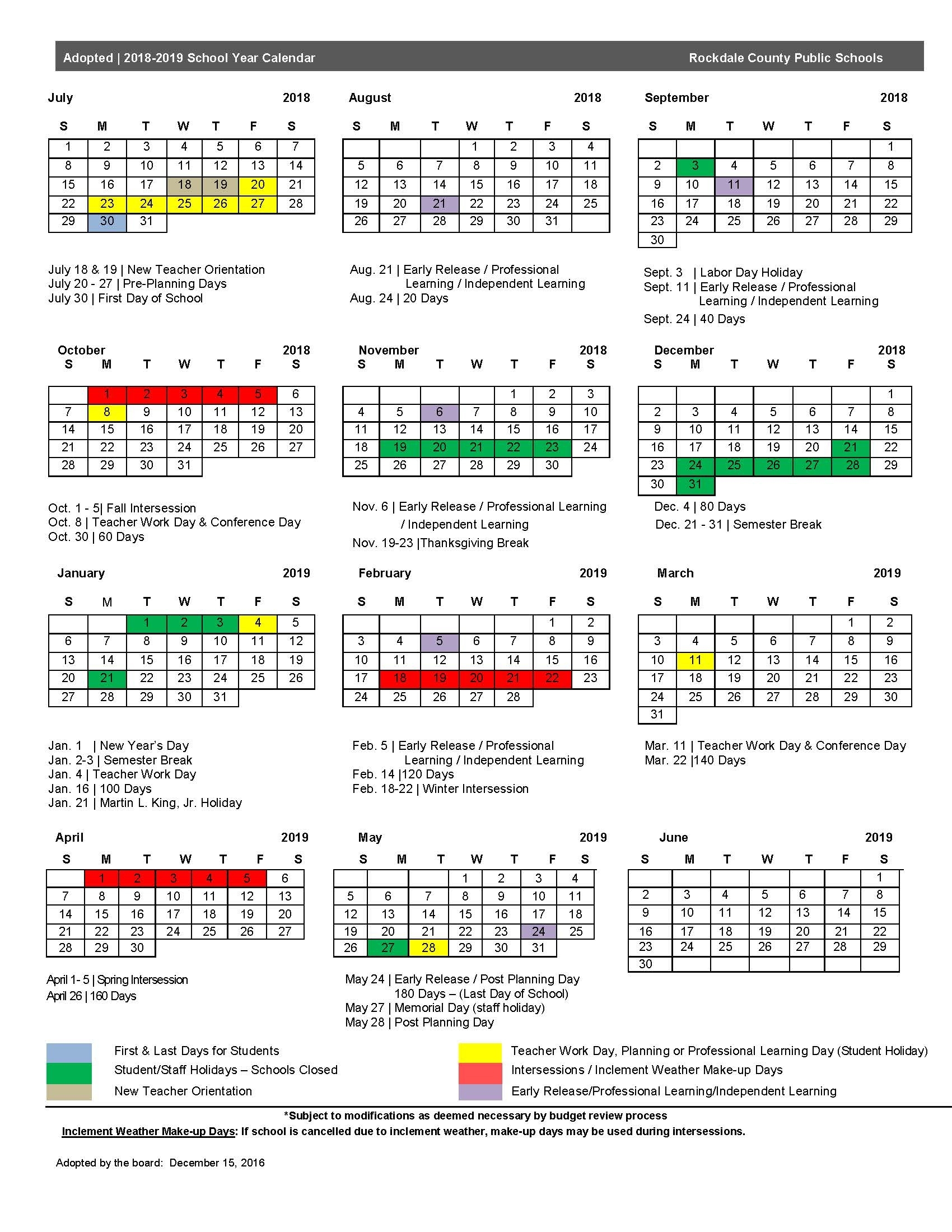 Remarkable Georgia Pre K School Calendar Printable Blank Calendar