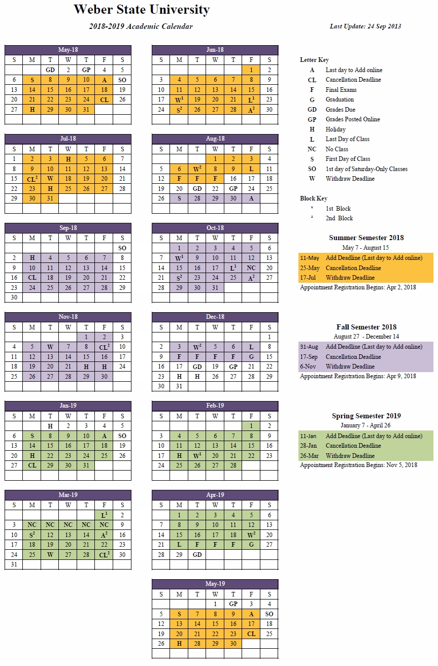 2018-2019 (Approved) U Of L School Calendar