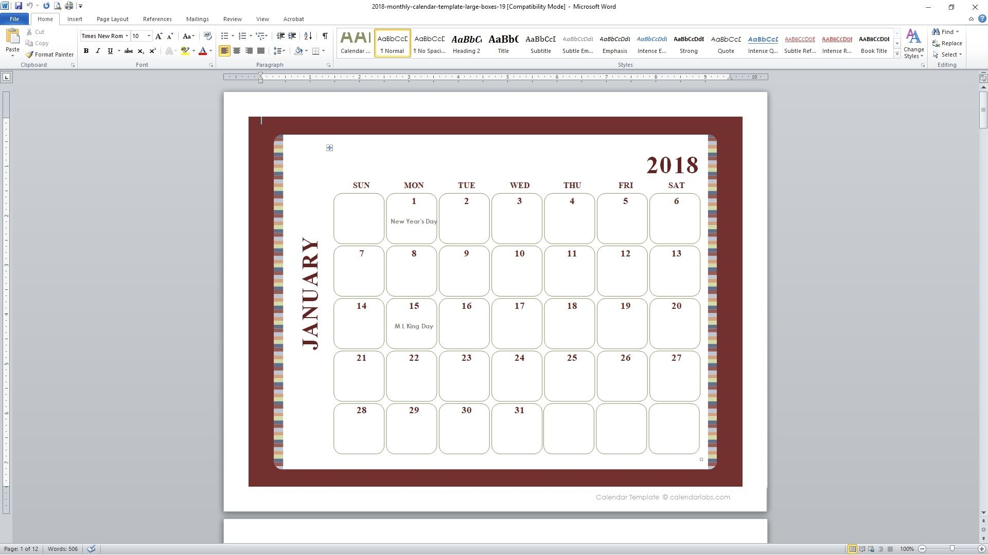 2018 Monthly Calendar Template Excel Beautiful 89 Free Calendar Monthly Calendar Spreadsheet Template