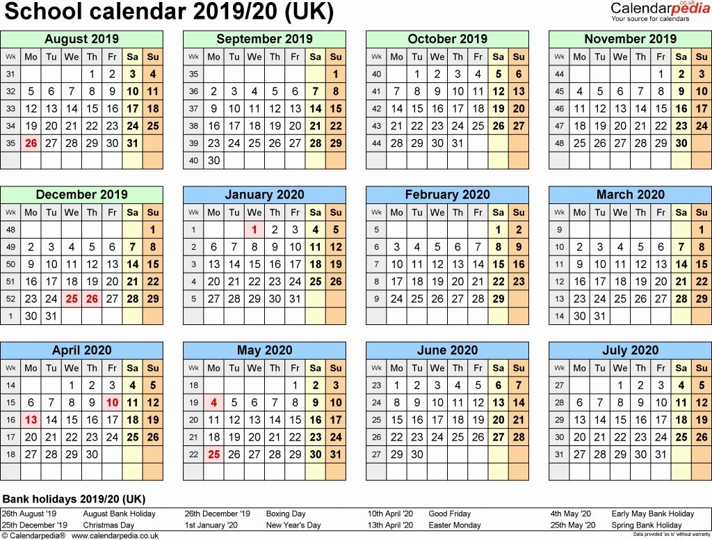 2019 Calendar Uk School Calendars 2019 2020 Calendar From August August 2020 Calendar Uk