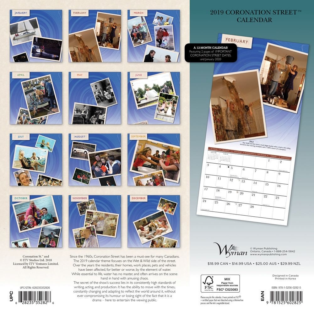 2019 Coronation Street Calendar | Walmart Canada Walmart Calendar Printing Canada