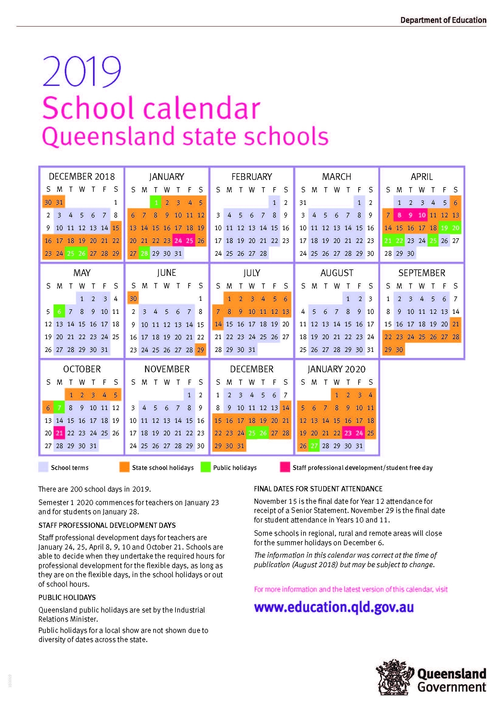 2019 School Calendar Queensland State Schools Qld - Meetgeorge Incredible School Year Calendar Qld