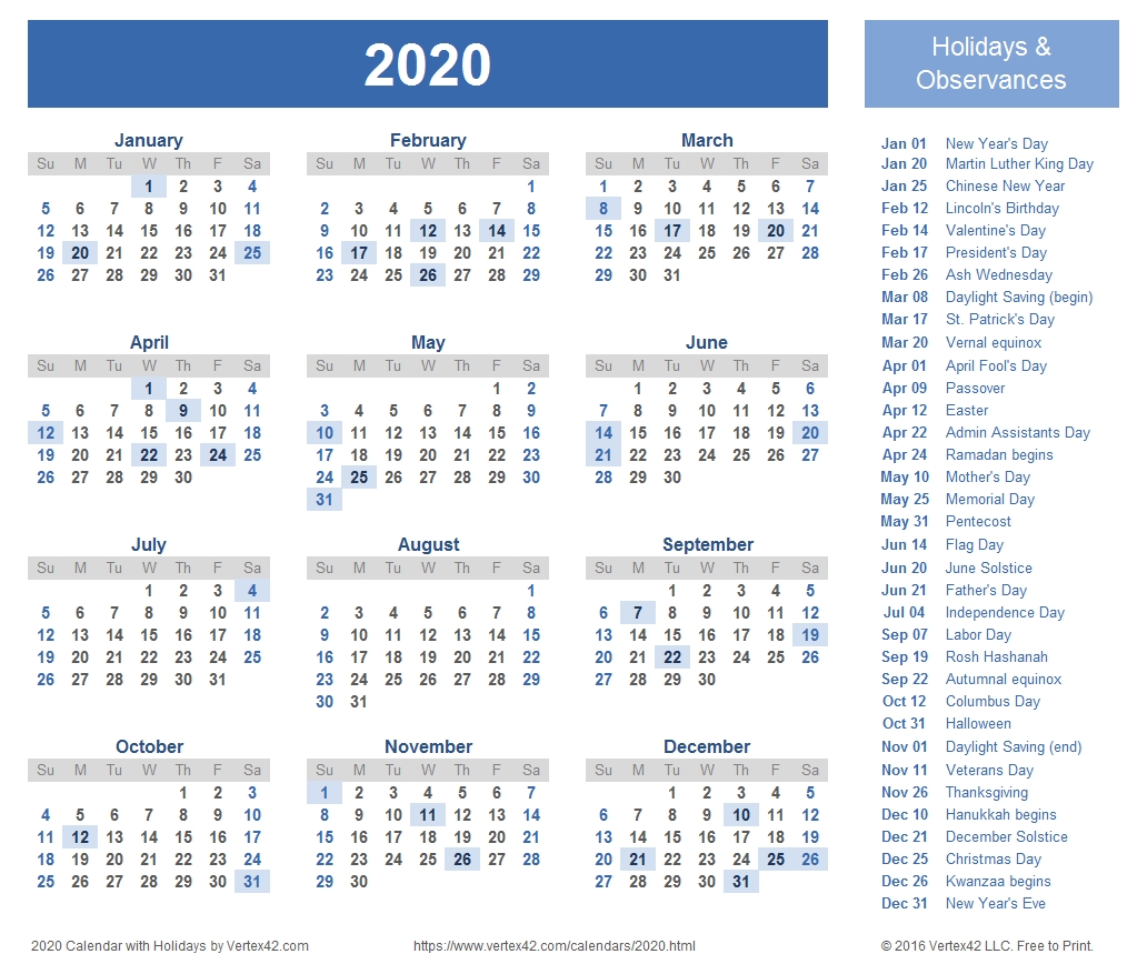 2020 Calendar Templates And Images 2020 Calendar For India