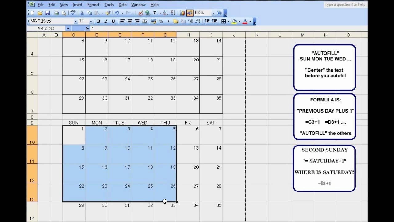 3 Month Calendar Template For Excel - An Exercise To Teach Kids Calendar Month Formula In Excel