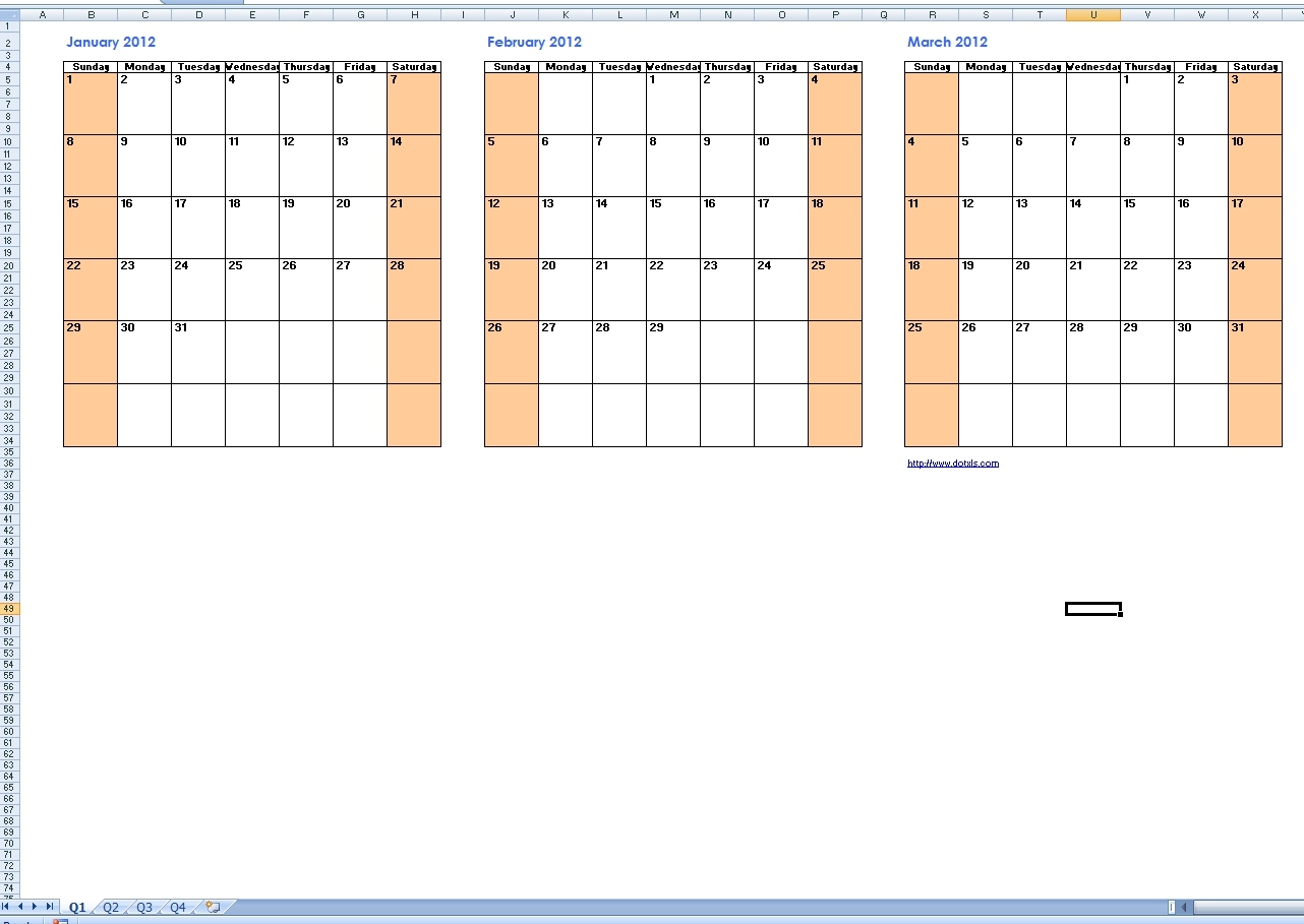 3 Month Excel Planning Calendar 2017 Calendar Printable | Printable 3 Month Planning Calendar Template