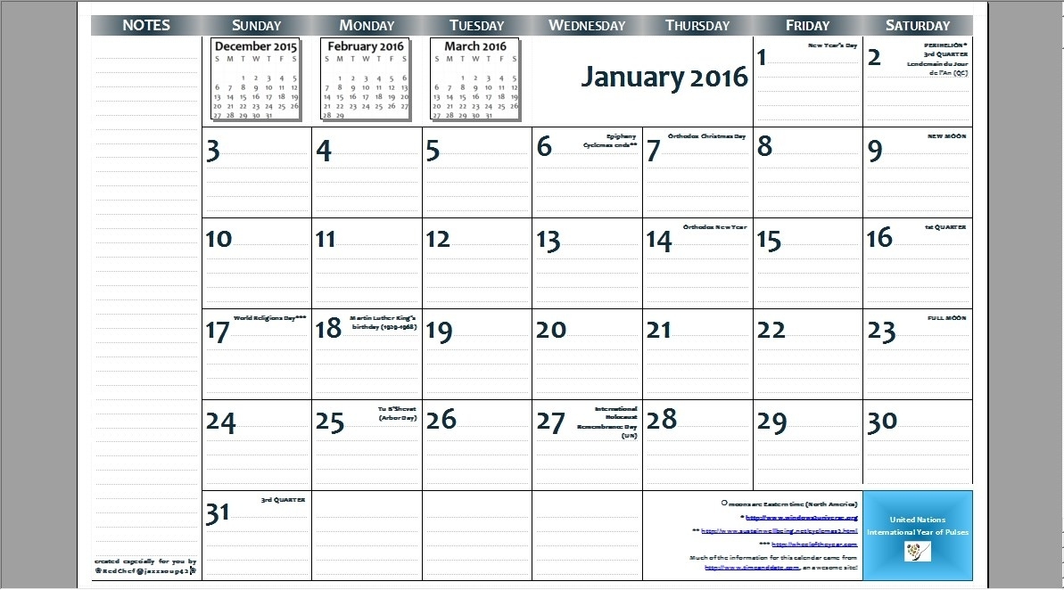 8 X 11 Monthly Calendar Printable Blank Calendar Template