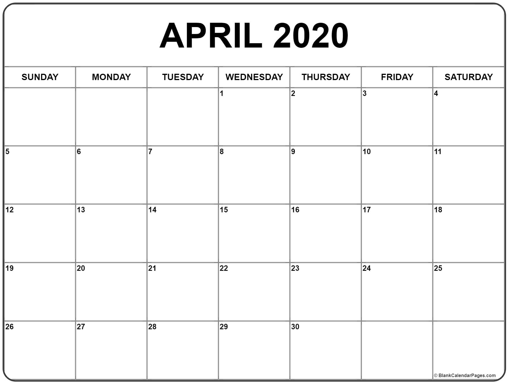 April 2020 Calendar | 56+ Templates Of 2020 Printable Calendars 2020 Calendar Time And Date