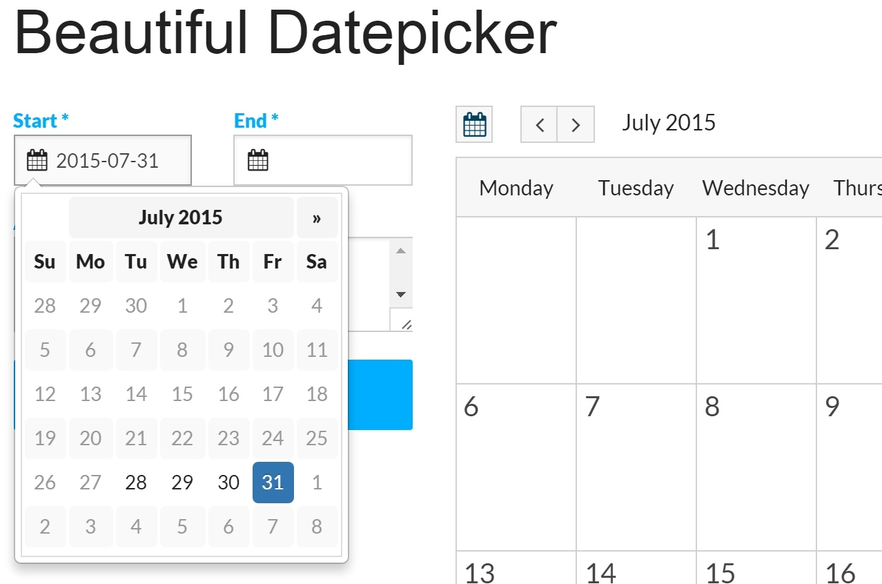 Beautiful Datepicker Calendar For Seblod Calendar Icon For Datepicker
