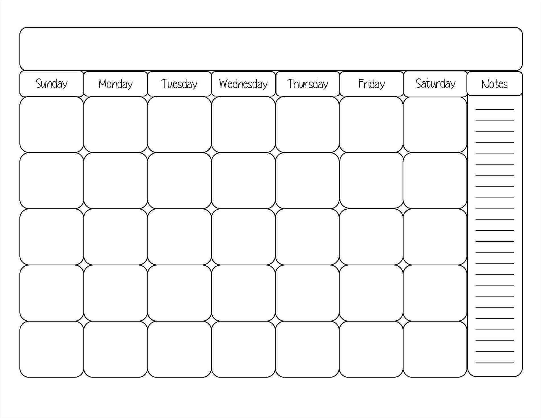 Blank Calendar With Notes 4 | Stln Remarkable Blank Calendar With Notes