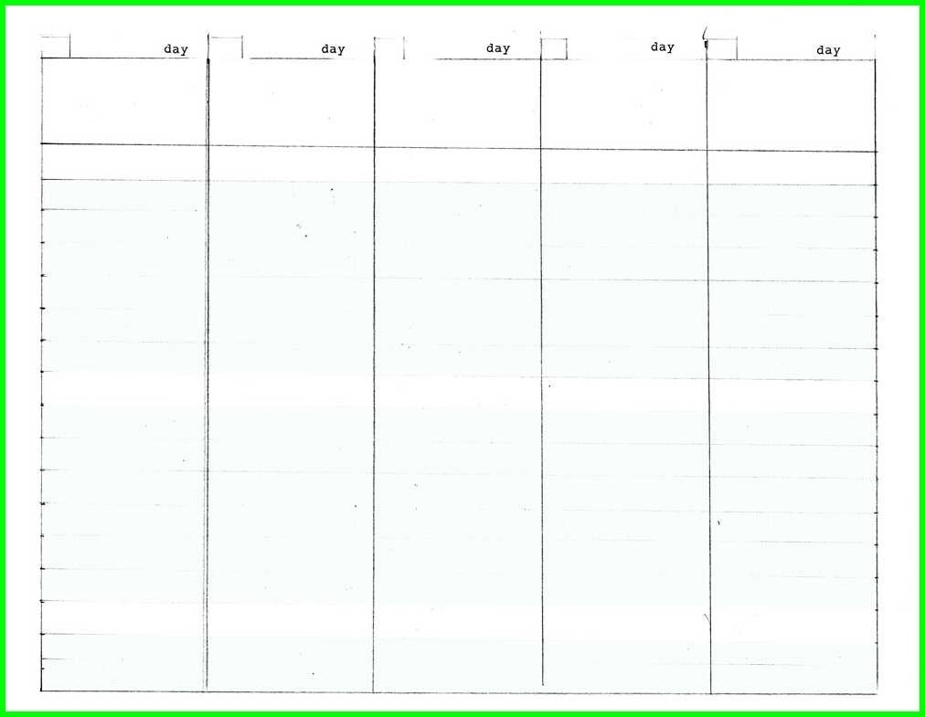 Blank Monthly 5 Day Calendar 2018 Printable – Template Calendar Design 5 Day Monthly Calendar