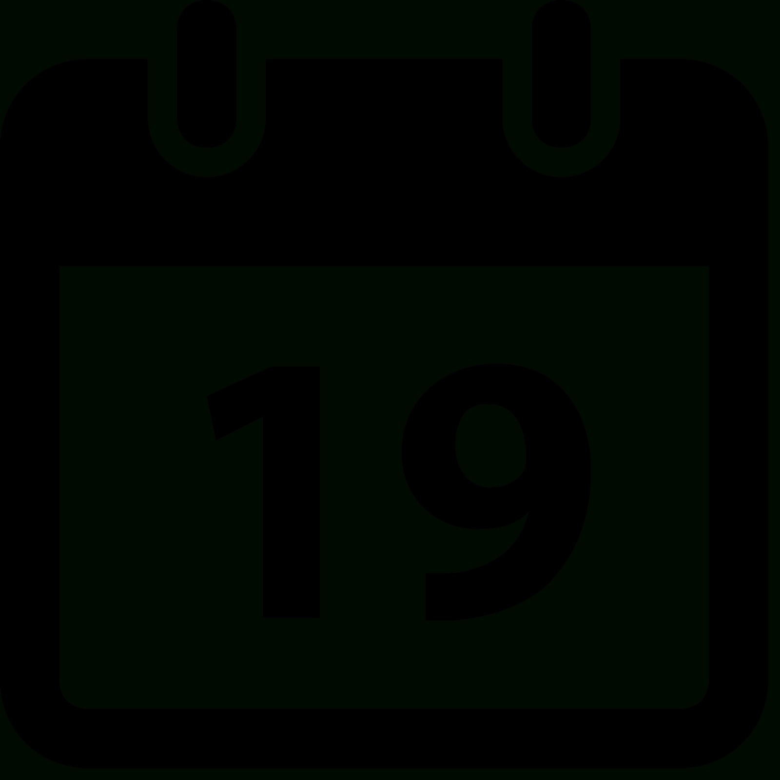 Calendar 19 Icon - Free Download, Png And Vector Calendar Icon Png 16X16