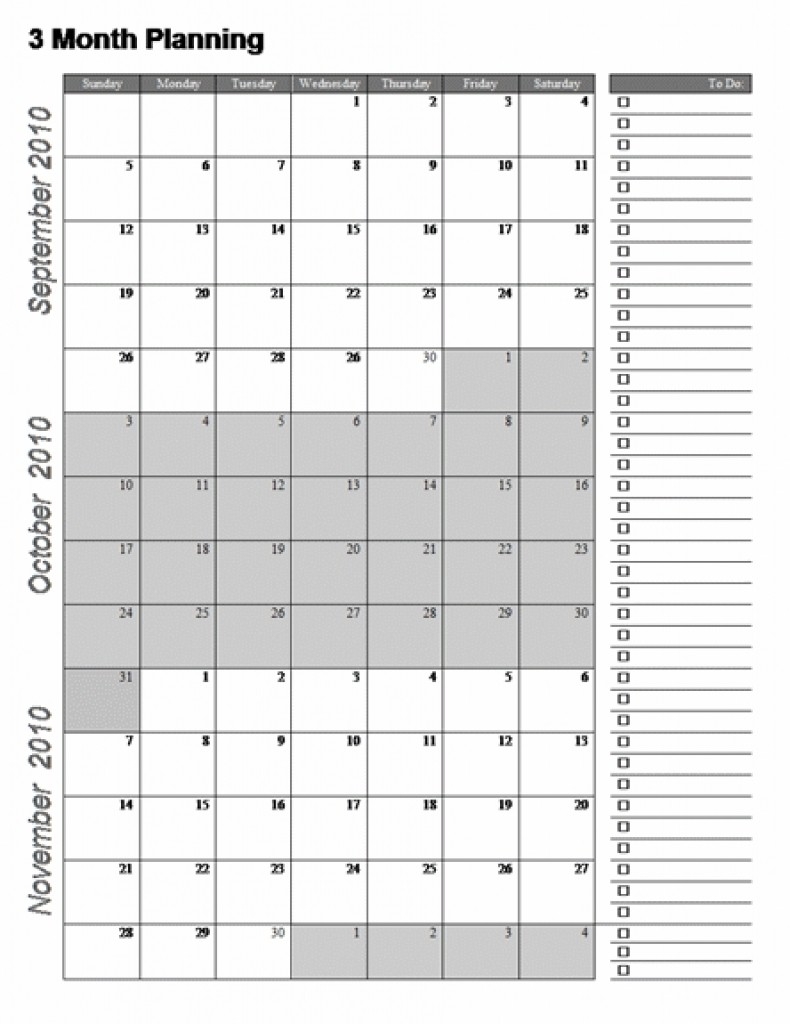 Calendar 2018 Template 3 Months Per Page Seven Photo Throughout Calendar Template 3 Months Per Page
