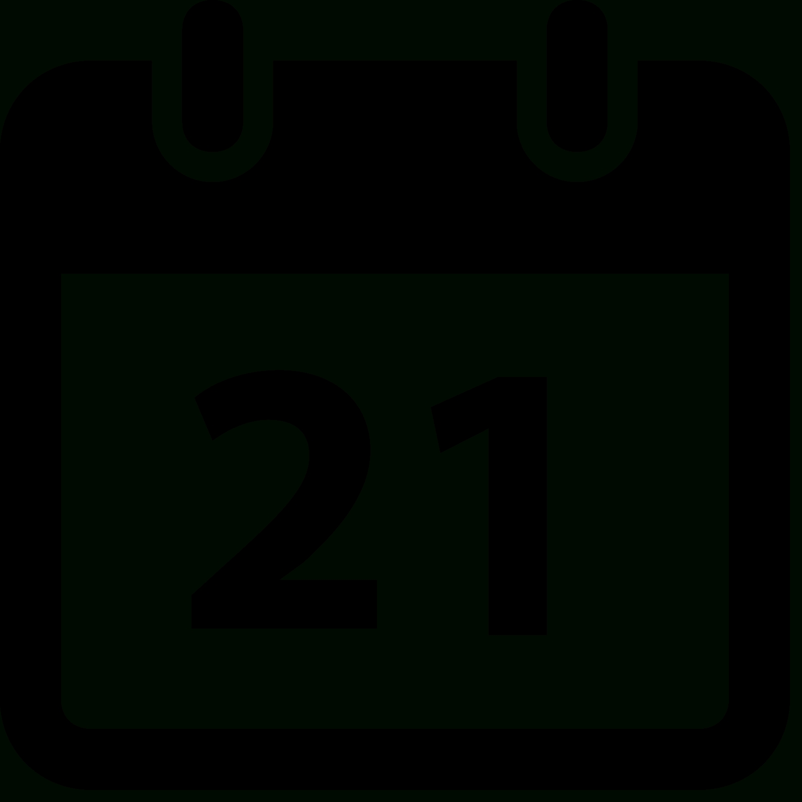 Calendar 21 Icon - Free Download, Png And Vector Monthly Calendar Vector Free Download