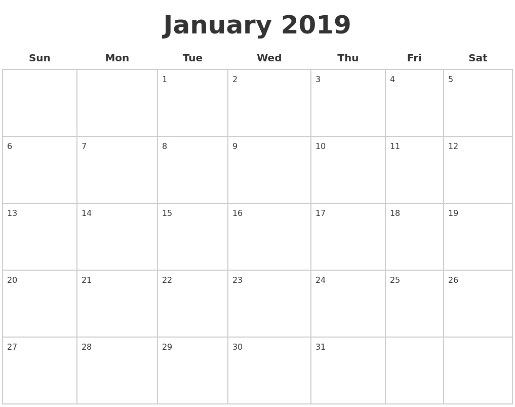 Calendar On Pages | Download Blank Printable Calendar Pages 2019 Extraordinary Blank Calendar In Pages