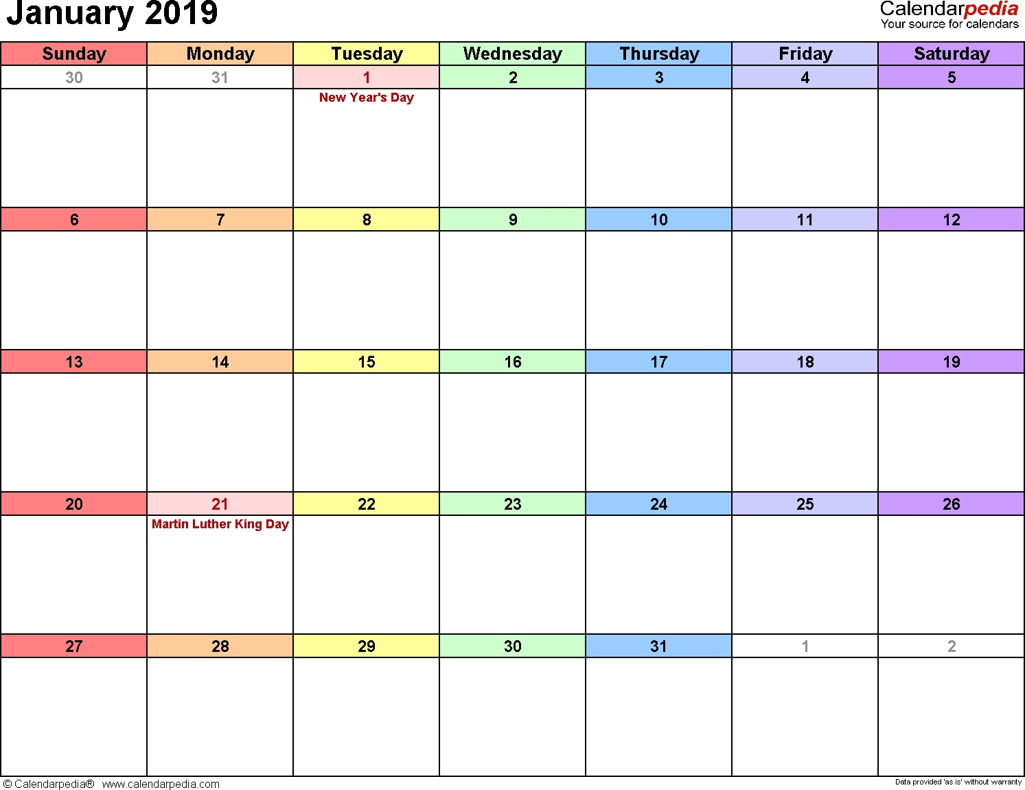 Calendarpedia - Your Source For Calendars Calendar Month Notice Period South Africa