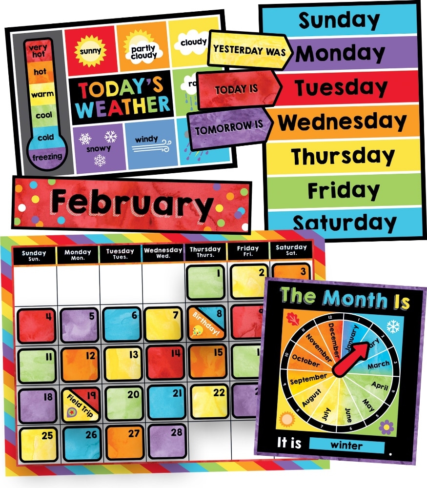 Celebrate Learning Calendar Bulletin Board Set Monthly Calendar Bulletin Board