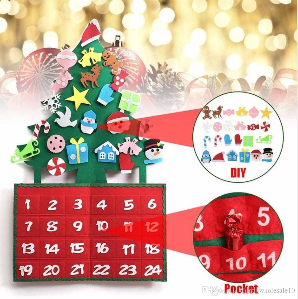 Christmas Tree Felt Advent Calendar Countdown To Christmas Homemade Countdown Calendar In Store