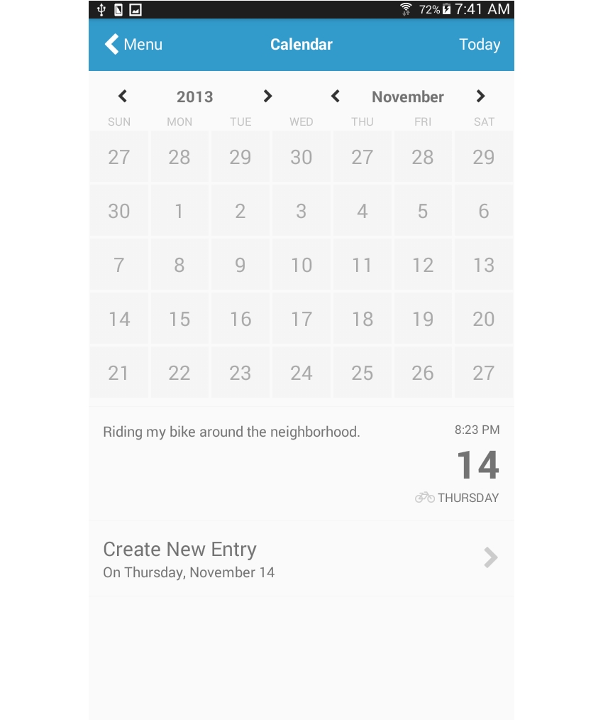 Common React Native App Layouts: Calendar Page Calendar Icon React Native