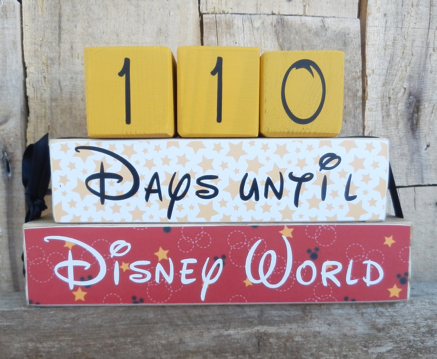 Countdown Blocks Disney World Countdown Disneyland | Etsy Disney Countdown Calendar Blocks