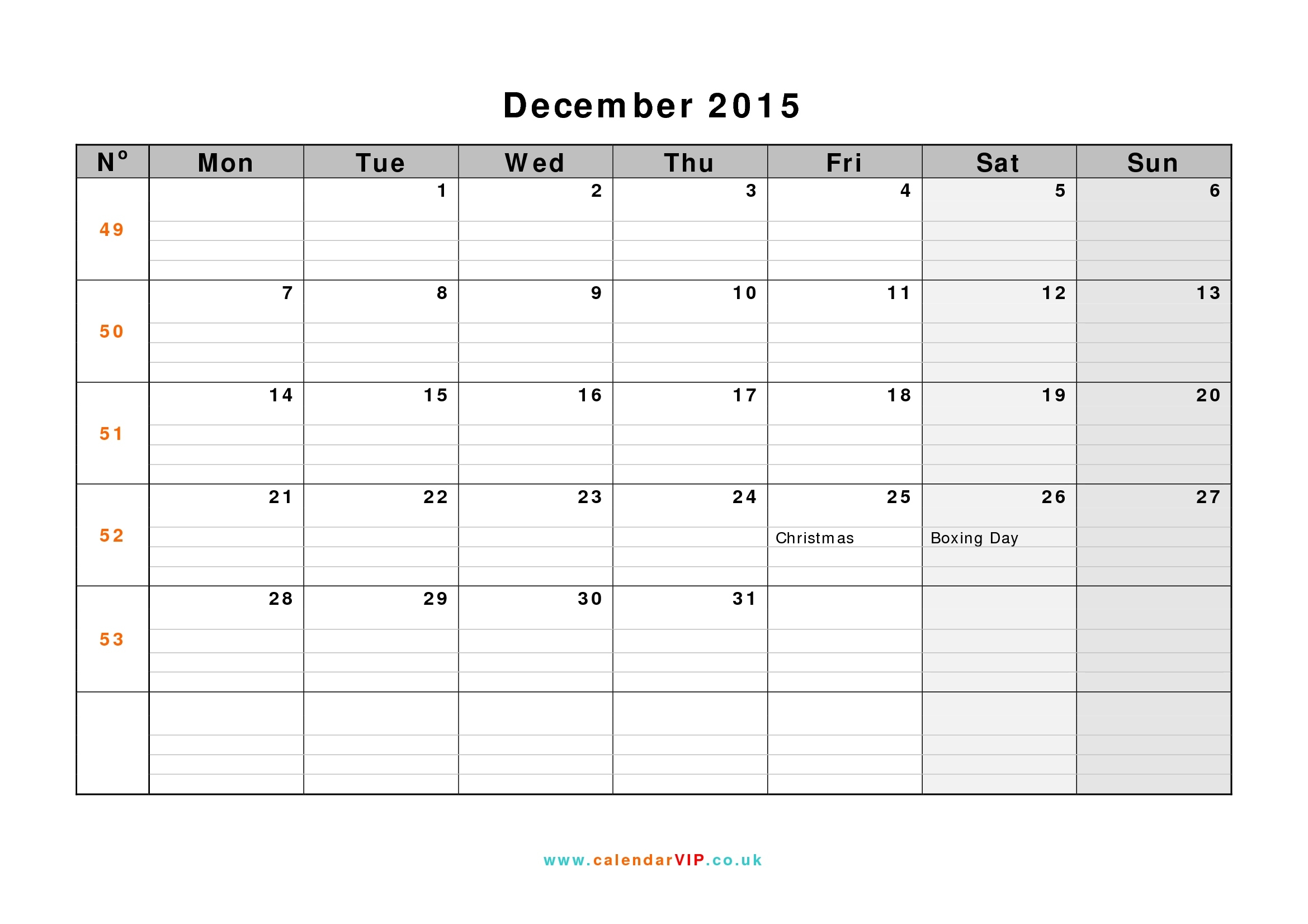 December 2015 Calendar – Free Monthly Calendar Templates For Uk Monthly Uk Calendar To Print