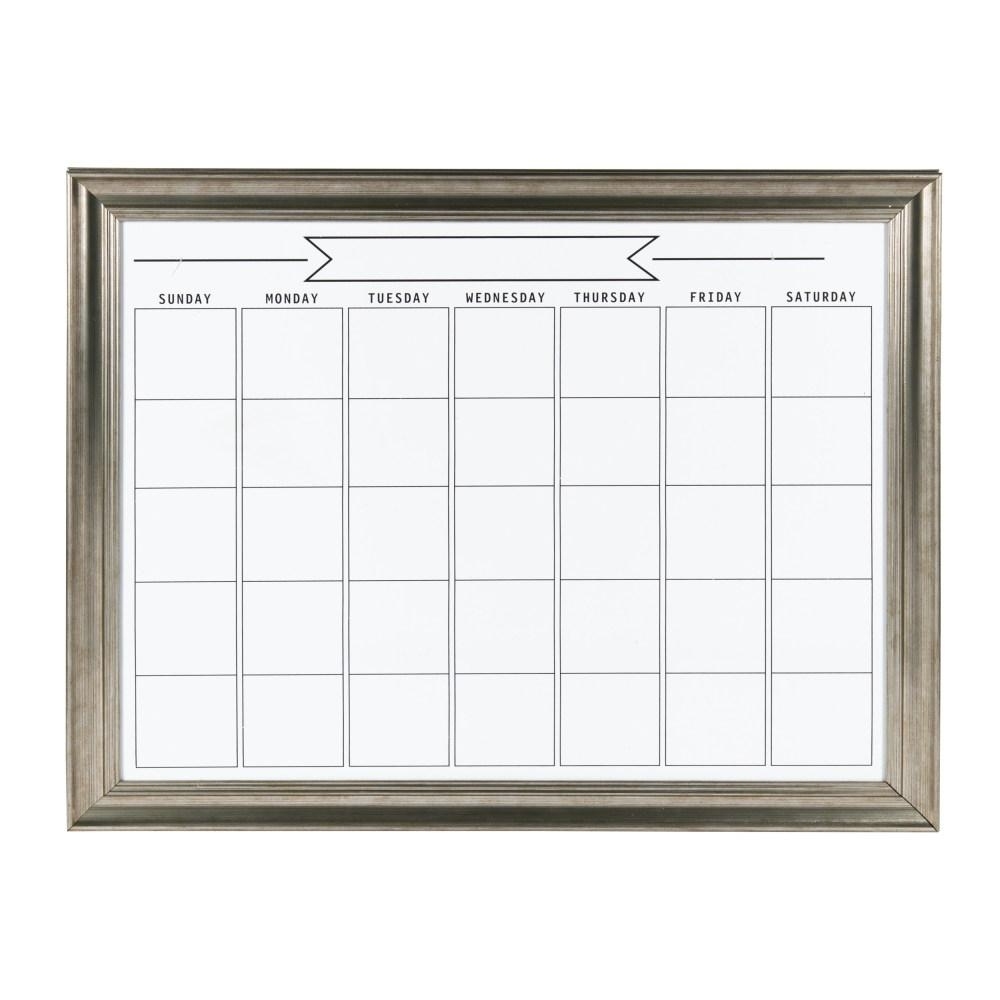 Designovation Macon Monthly Dry Erase Calendar Memo Board-211680 Dry Erase Calendar 4 Month