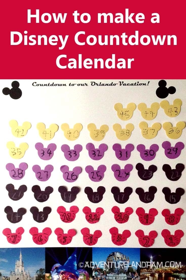 Disney Vacation Countdown Calendar - Adventureland Pam Countdown Calendar To Disney Vacation