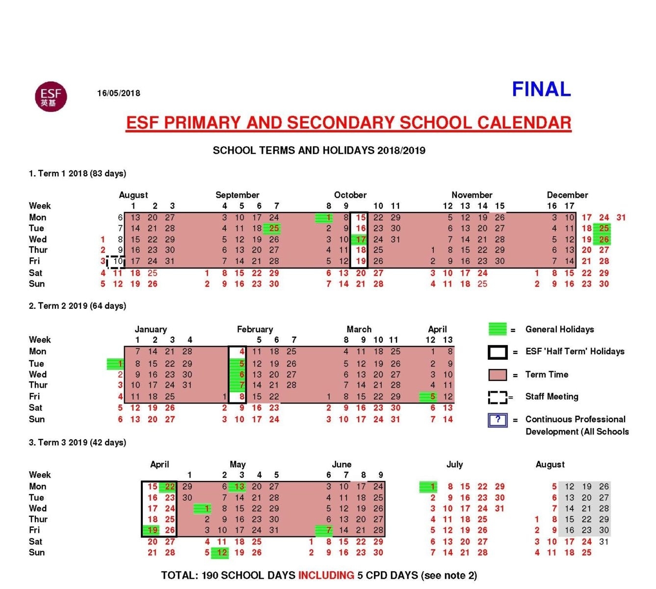 English Schools Foundation | 22 International Schools In Hk Esf George V School Calendar