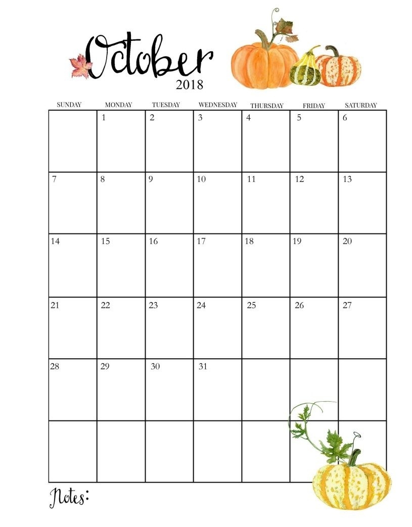 Floral October 2018 Wall Calendar | Monthly | Calendar, Calendar Monthly Calendar For October