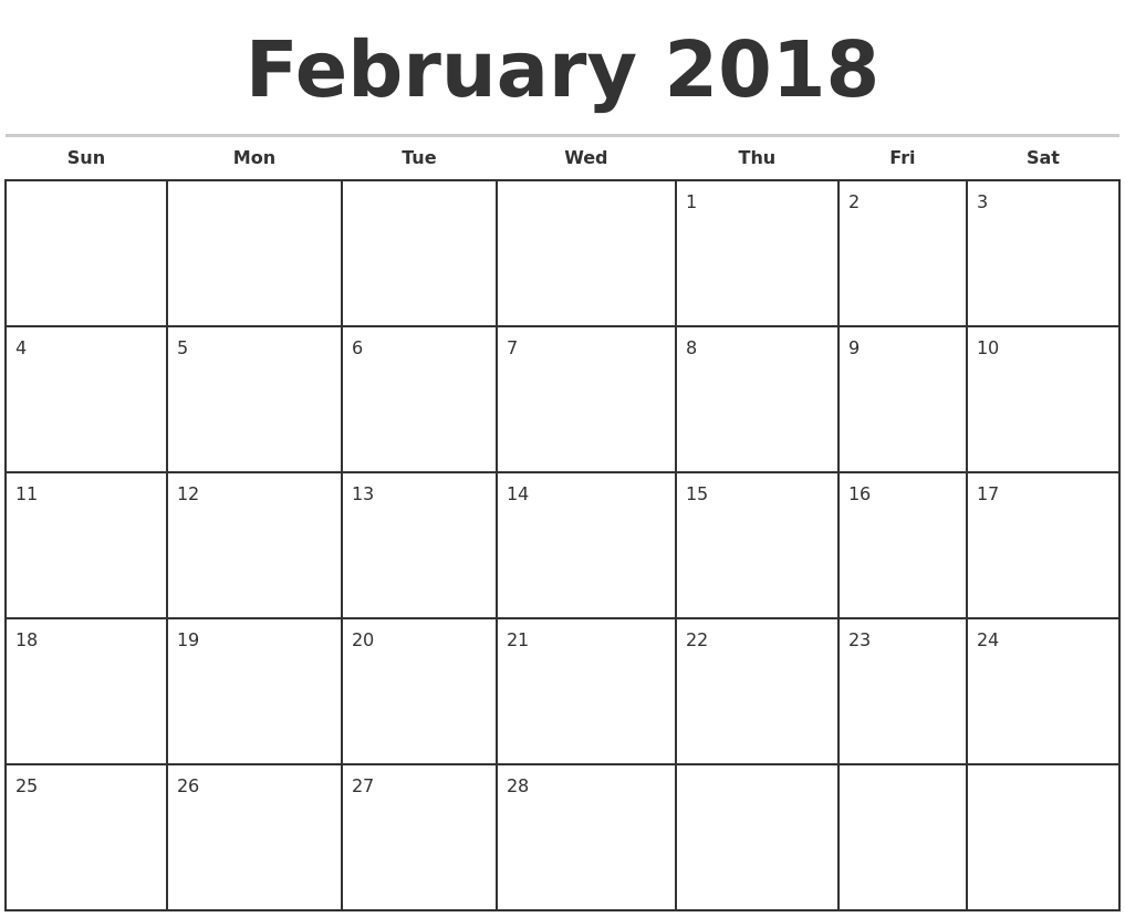 Free Printable 5 Day Monthly Calendar 2018 | Monthly Calendar 2019 5 Day Monthly Calendar