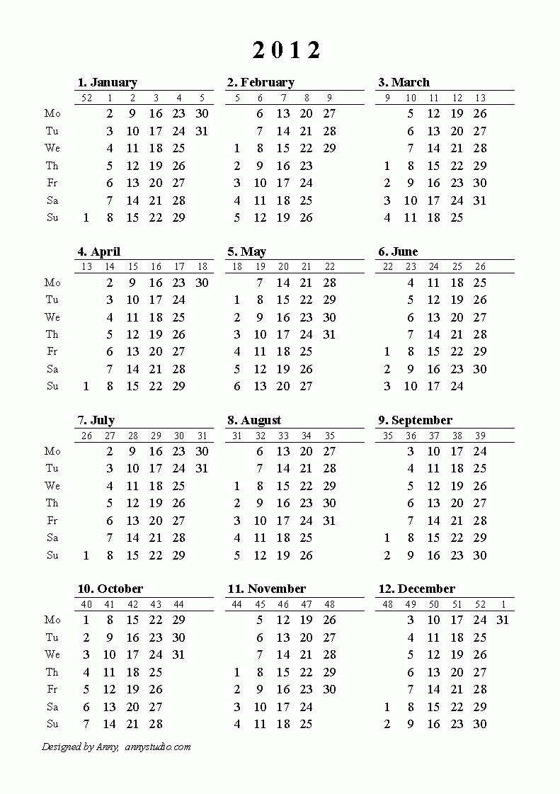 Free Printable Calendars And Planners 2019, 2020 And 2021 Calendar Month By Number