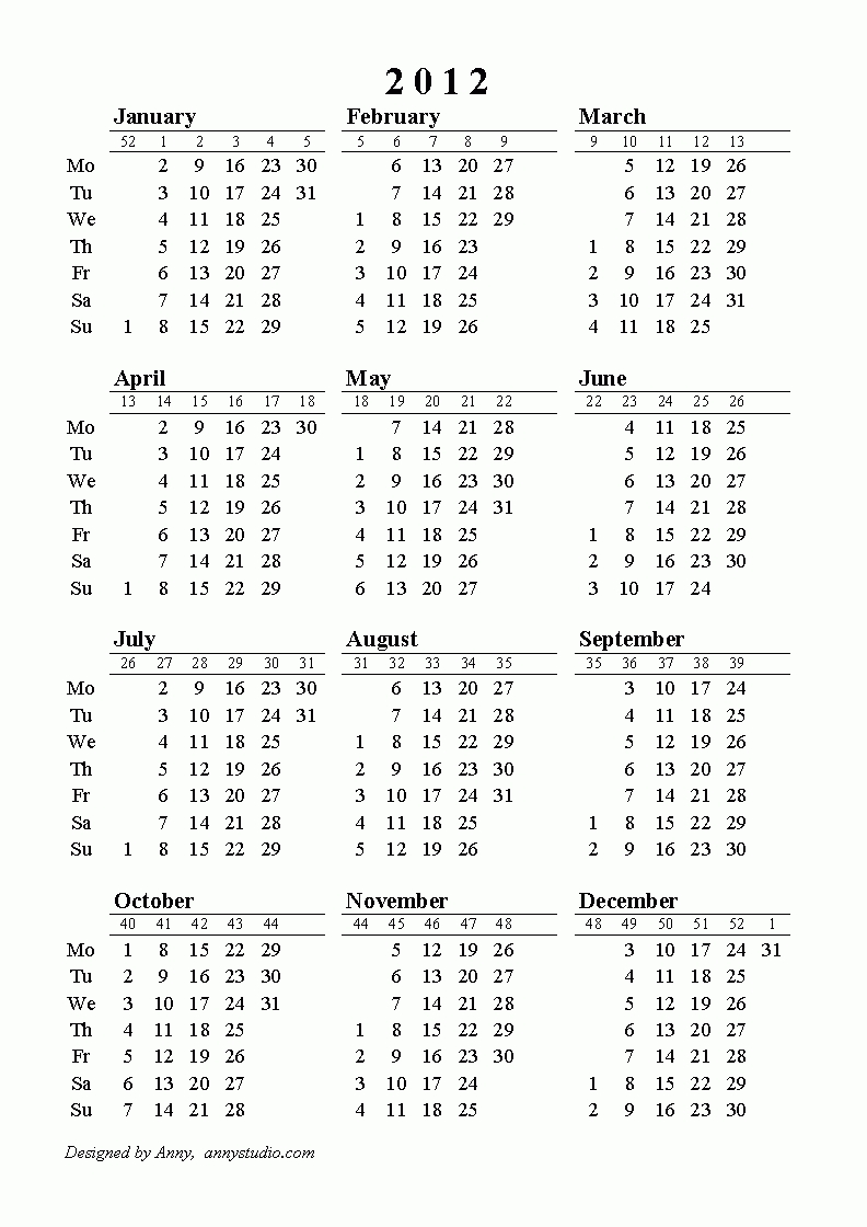 Free Printable Calendars And Planners 2019, 2020 And 2021 Calendar Week Numbers 2020
