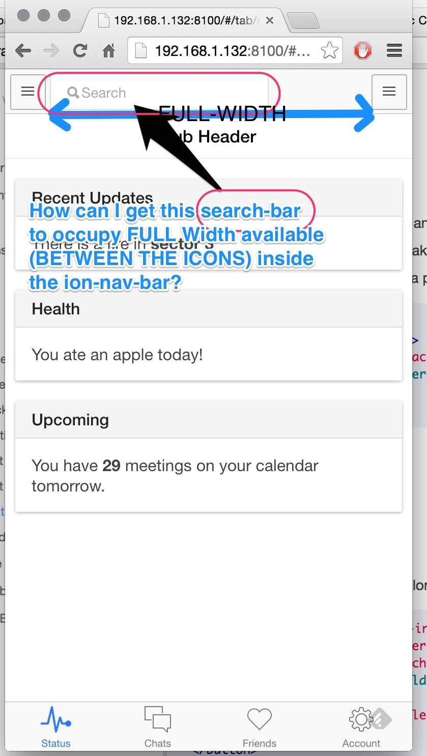 Full Width Search Bar Inside Ion-Nav-Bar? - Ionic-V1 - Ionic Calendar Icon Inside Input Text