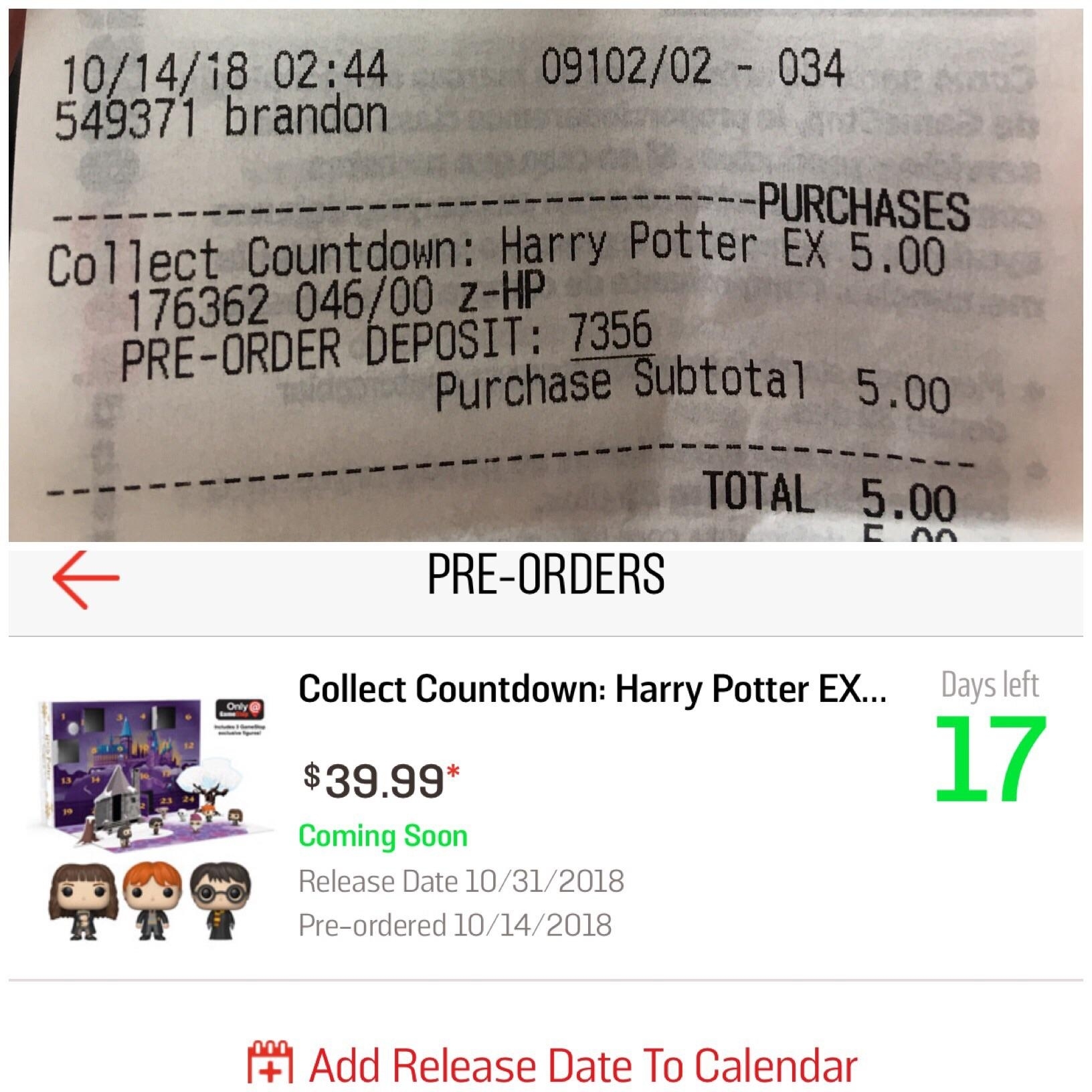 Gamestop Exclusive Harry Potter Advent Calendar Can Be Preordered In Countdown Calendar Harry Potter