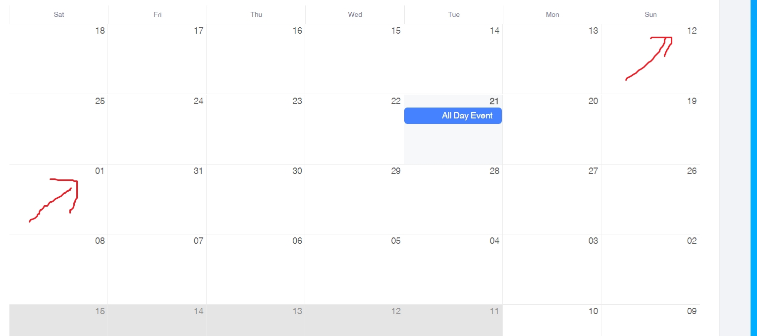 How To Change Start Day In Month View · Issue #799 Calendar Month View Css