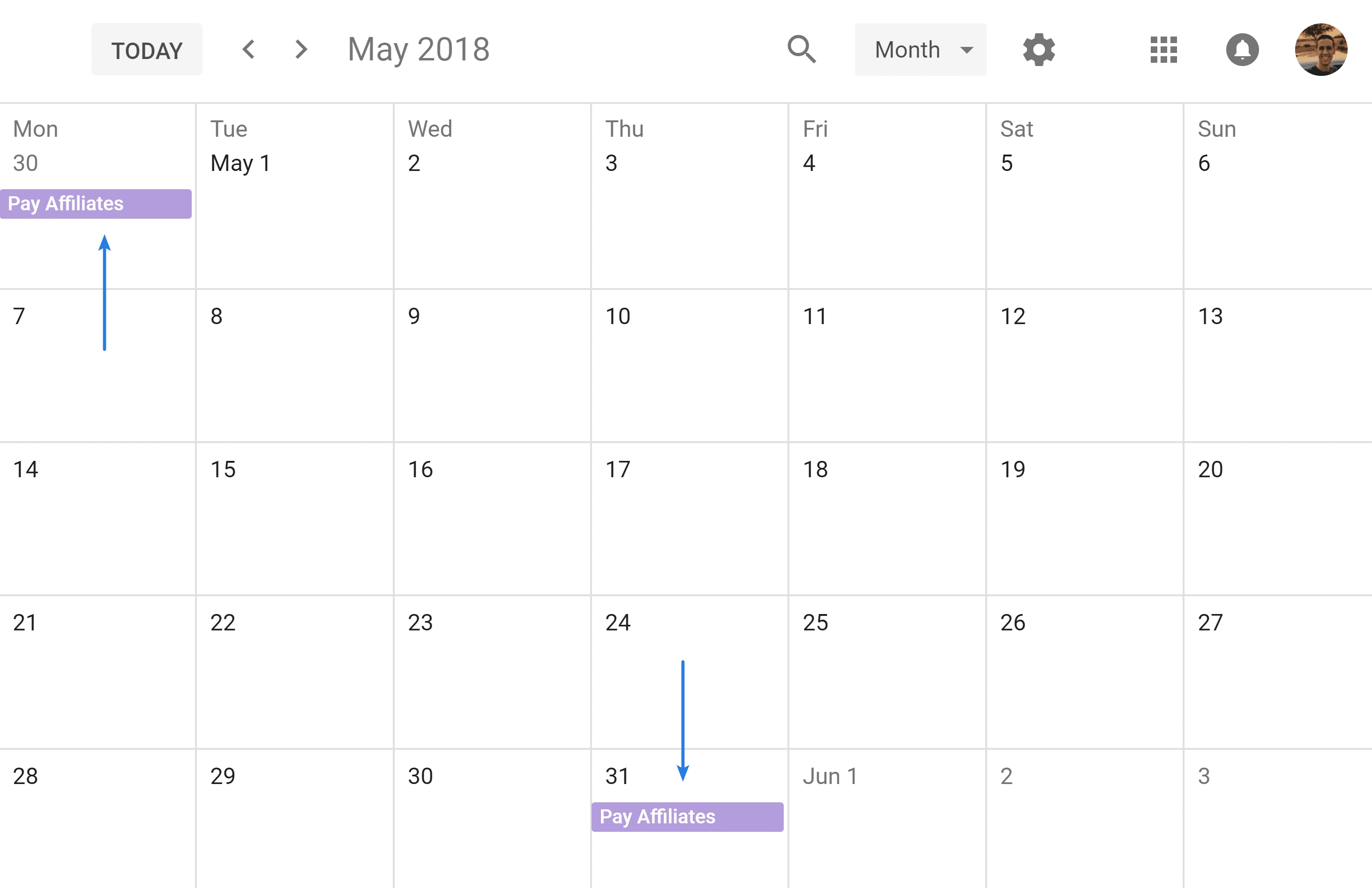 How To Set Up Repeating Event In Google Calendar On Last Day Of Month 1 Month Calendar Image