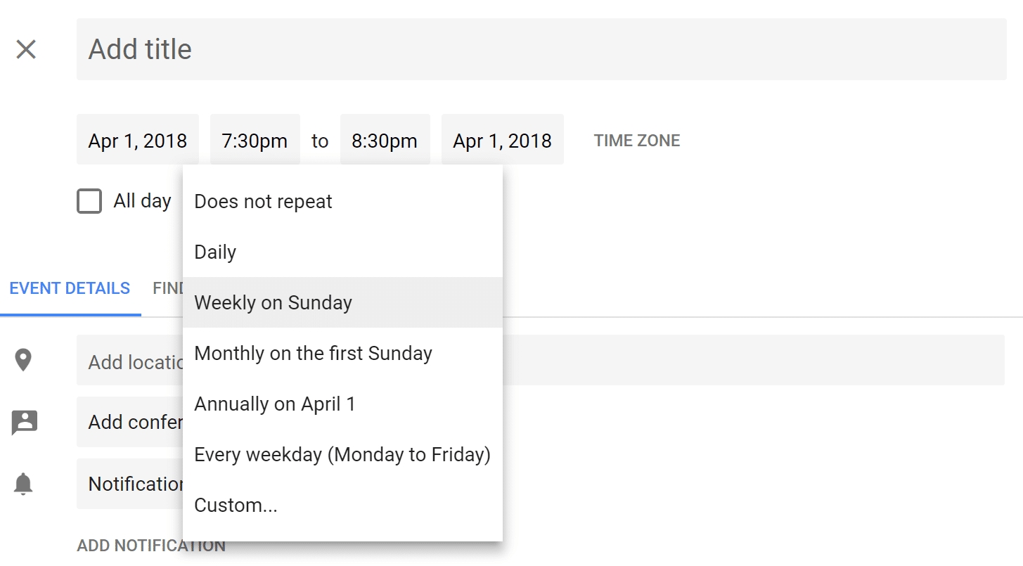 How To Set Up Repeating Event In Google Calendar On Last Day Of Month Calendar Of Monthly Causes