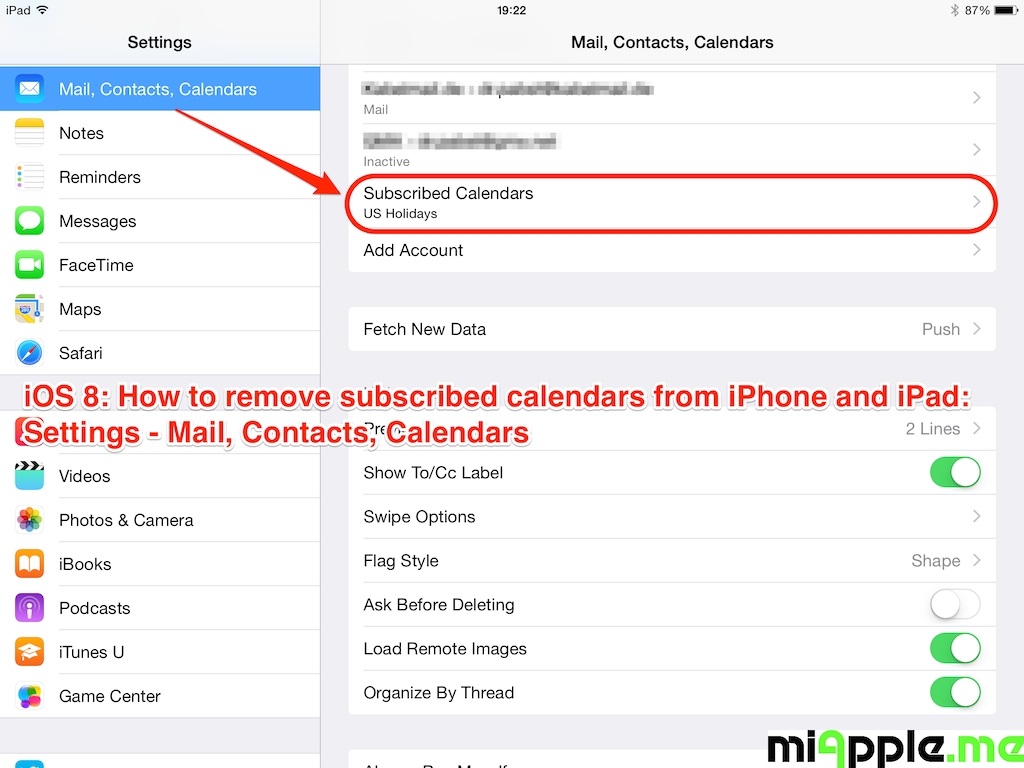 Ios: How To Remove Subscribed Calendars From Iphone And Ipad Remove Us Holidays Calendar Iphone