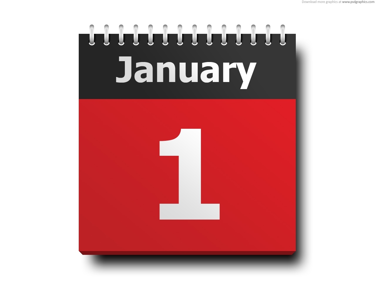 January 1, Calendar Icon | Psdgraphics Download Calendar Icon Jpg