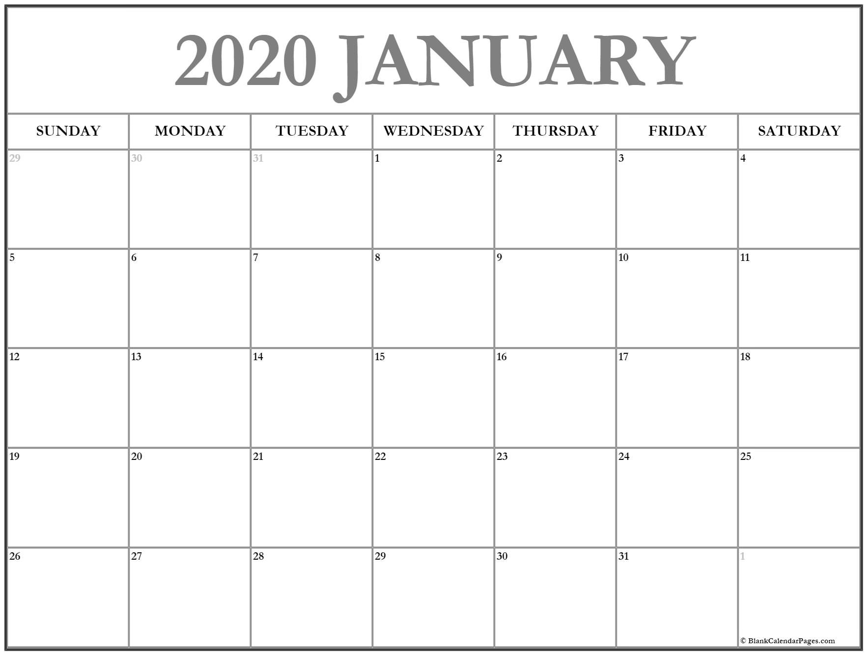 January 2020 Calendar | 56+ Templates Of 2020 Printable Calendars Dashing Free Printable Calendar For 2020