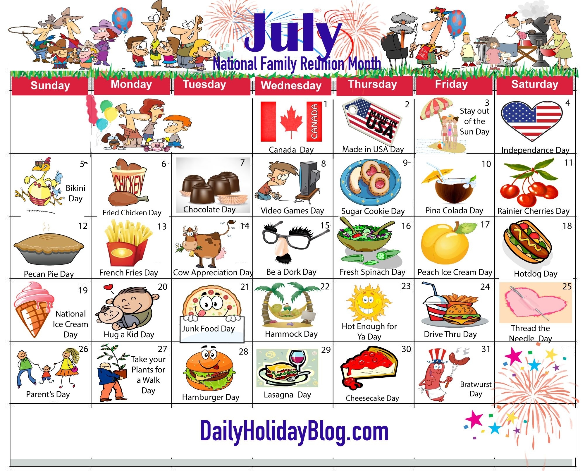 July Holiday Calendar 2015 | Activity Director | Pinterest | Holiday Monthly Calendar National Days