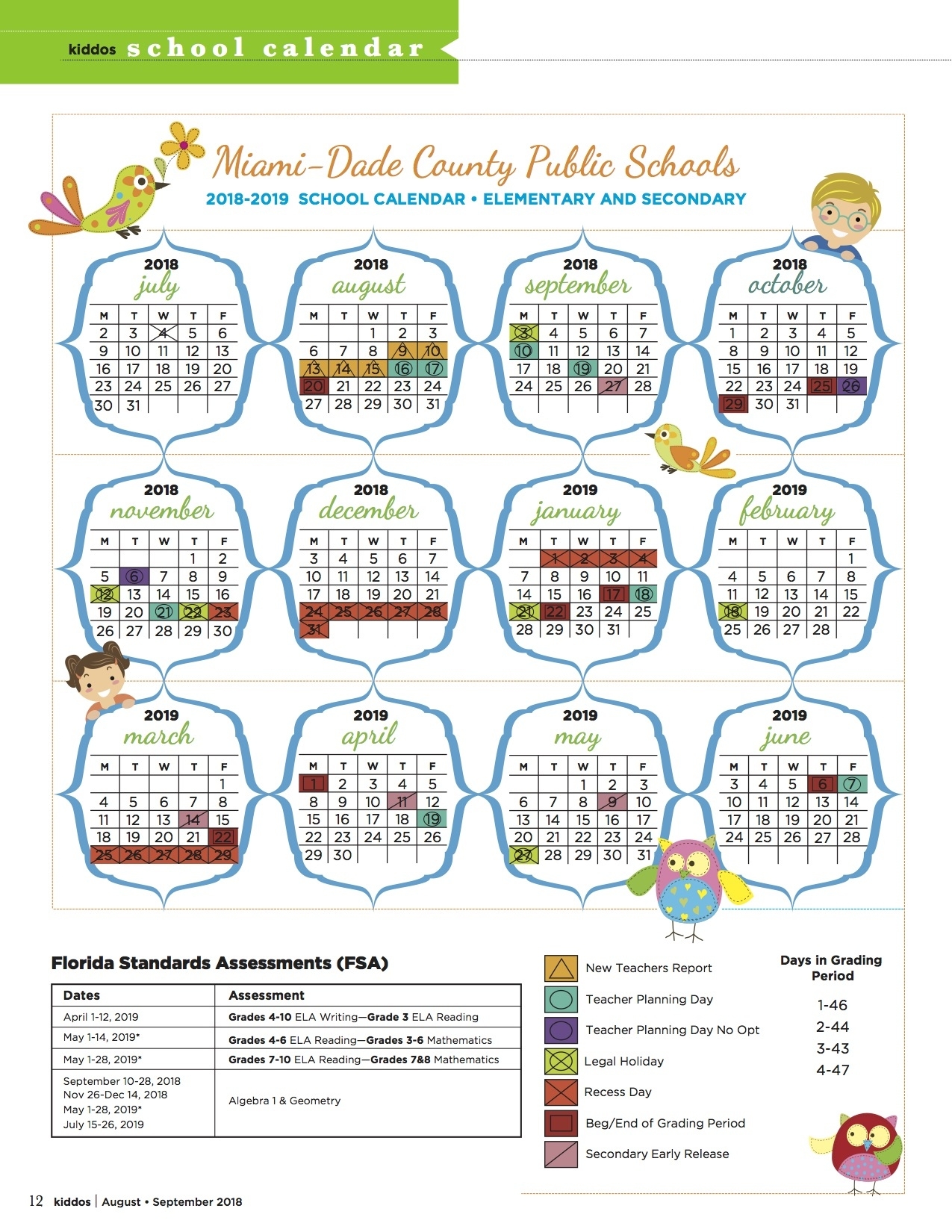 Kiddos Magazine | M-Dcps School Calendar Elementary &amp; Secondary Perky M Dcps School Calendar