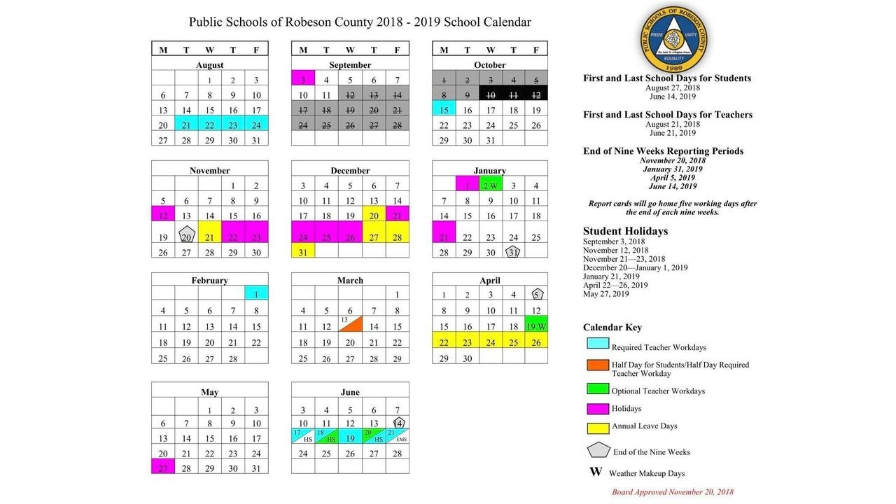 Make-Up Days, Updated School Calendars Released For Public Schools School Calendar Marion County