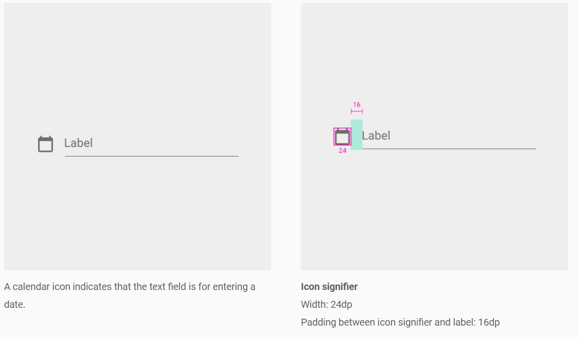 Matinput With Matprefix Does Not Conform To The Material Spec For Calendar Icon Inside Input Text
