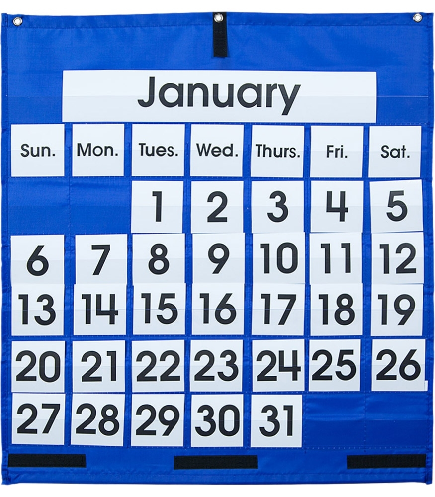 Monthly Calendar Pocket Chart Monthly Calendar Pocket Chart