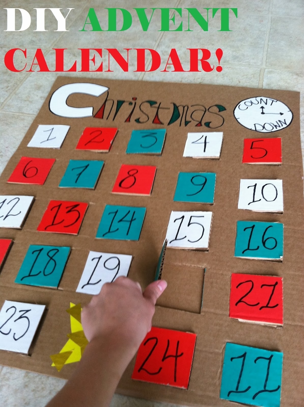My American Confessions: Large Diy Christmas Advent Countdown Calendar Christmas Calendar Countdown Diy