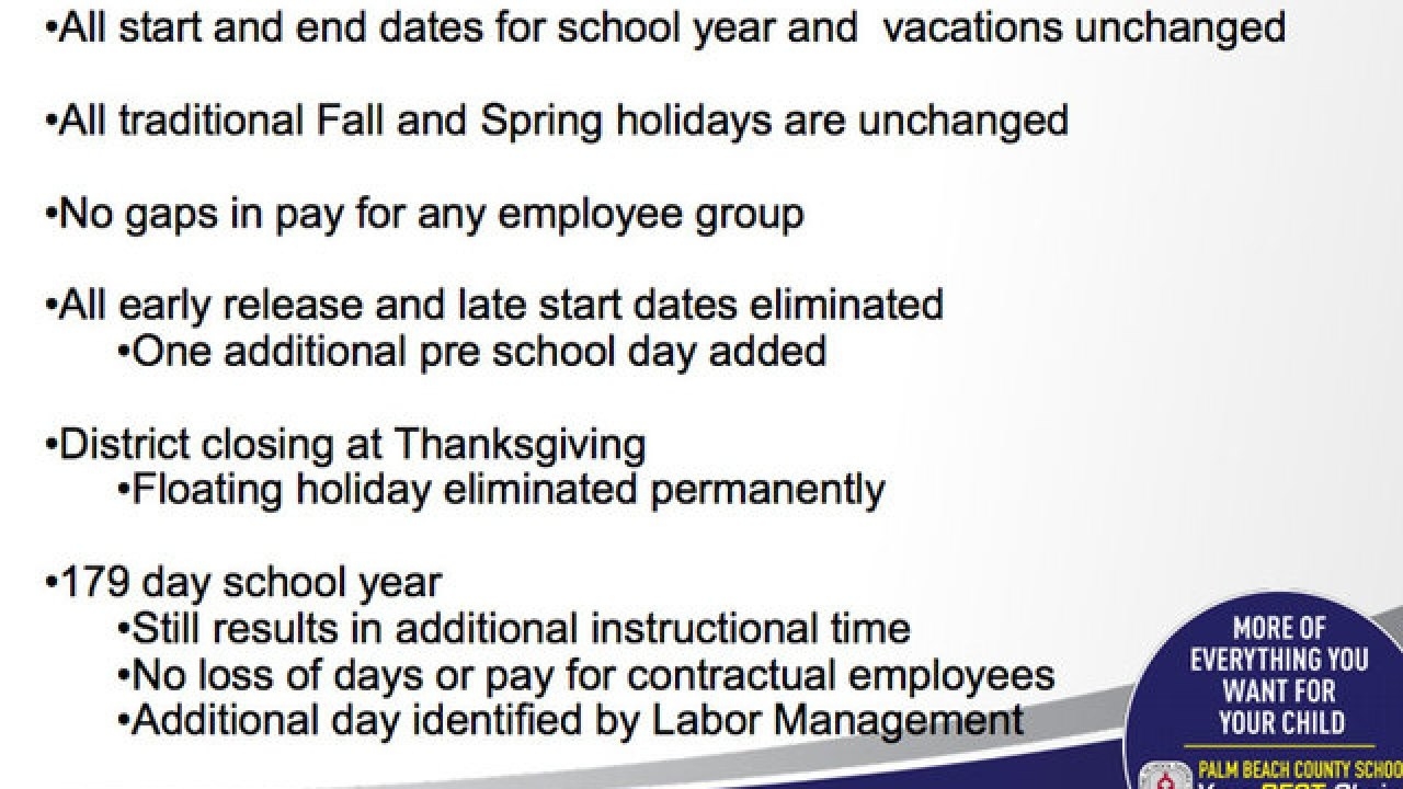 Palm Beach County School District Considering Calendar Changes For P B County School Calendar