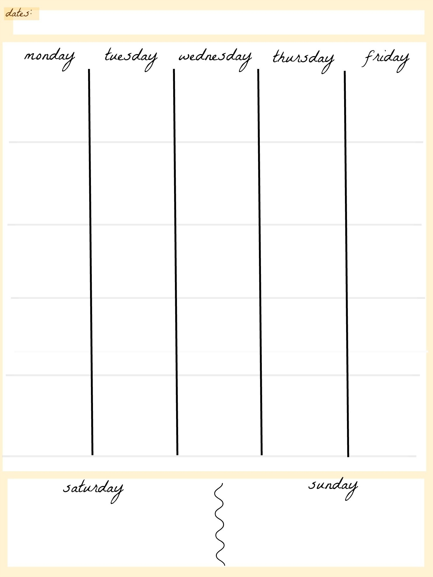 Printable 5 Day Calendar Blank Calendar Template 5 Day Week 0 8 With 5 Week Blank Calendar